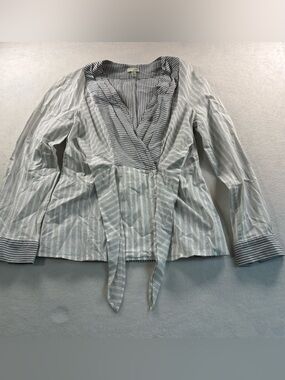 Odille Light Blue & White Striped Blouse
